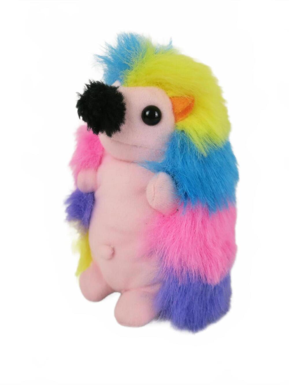 Plush Multicolor Hedgehog 6"